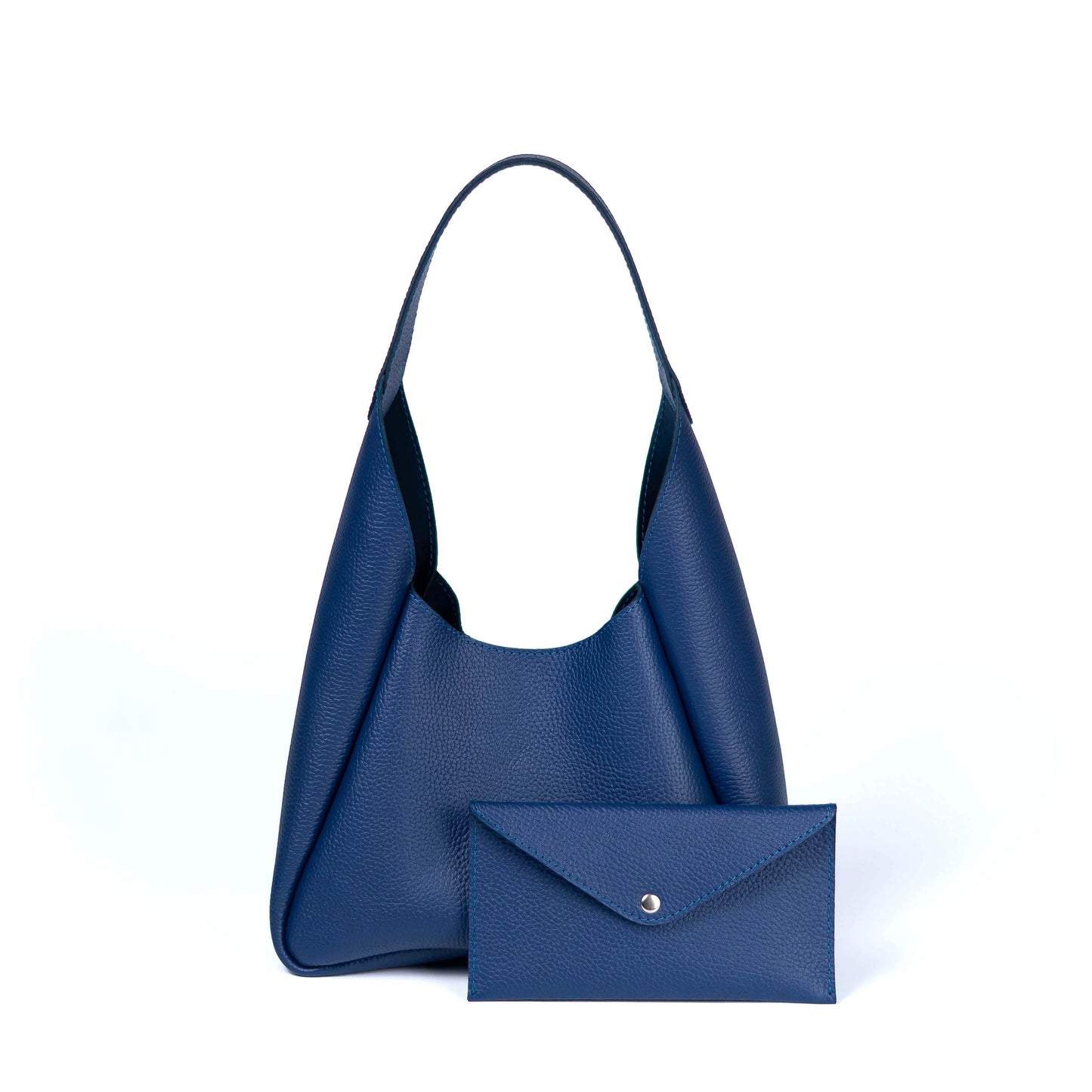 Black Leather Hobo Bag for Women - Pache Torba - Pache