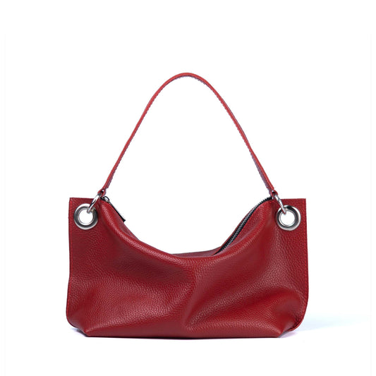 Red Soft Leather Bag for Women - Pache Vivere - Pache