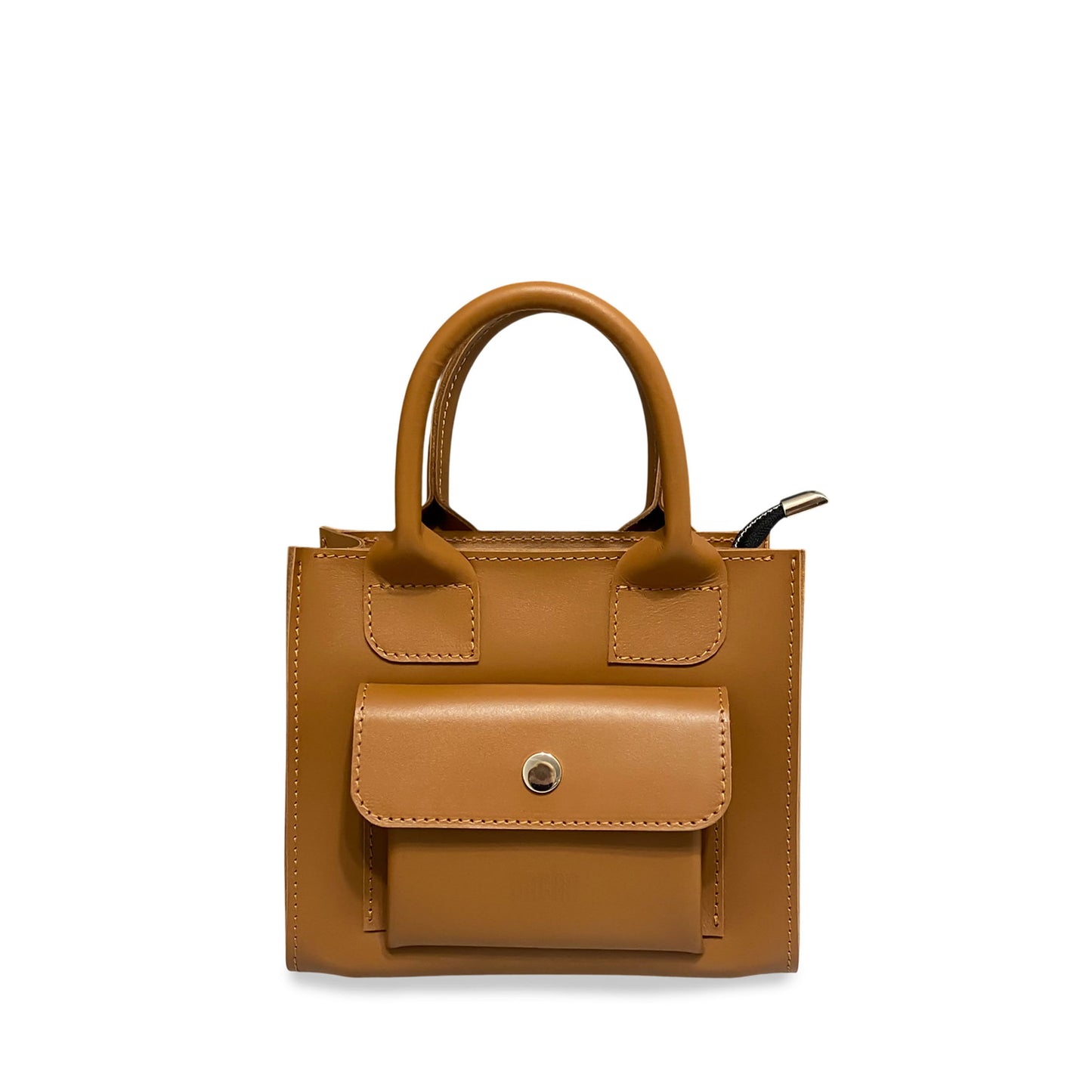 Gray Leather Mini Tote Bag for Women - Pache Sigil - Pache