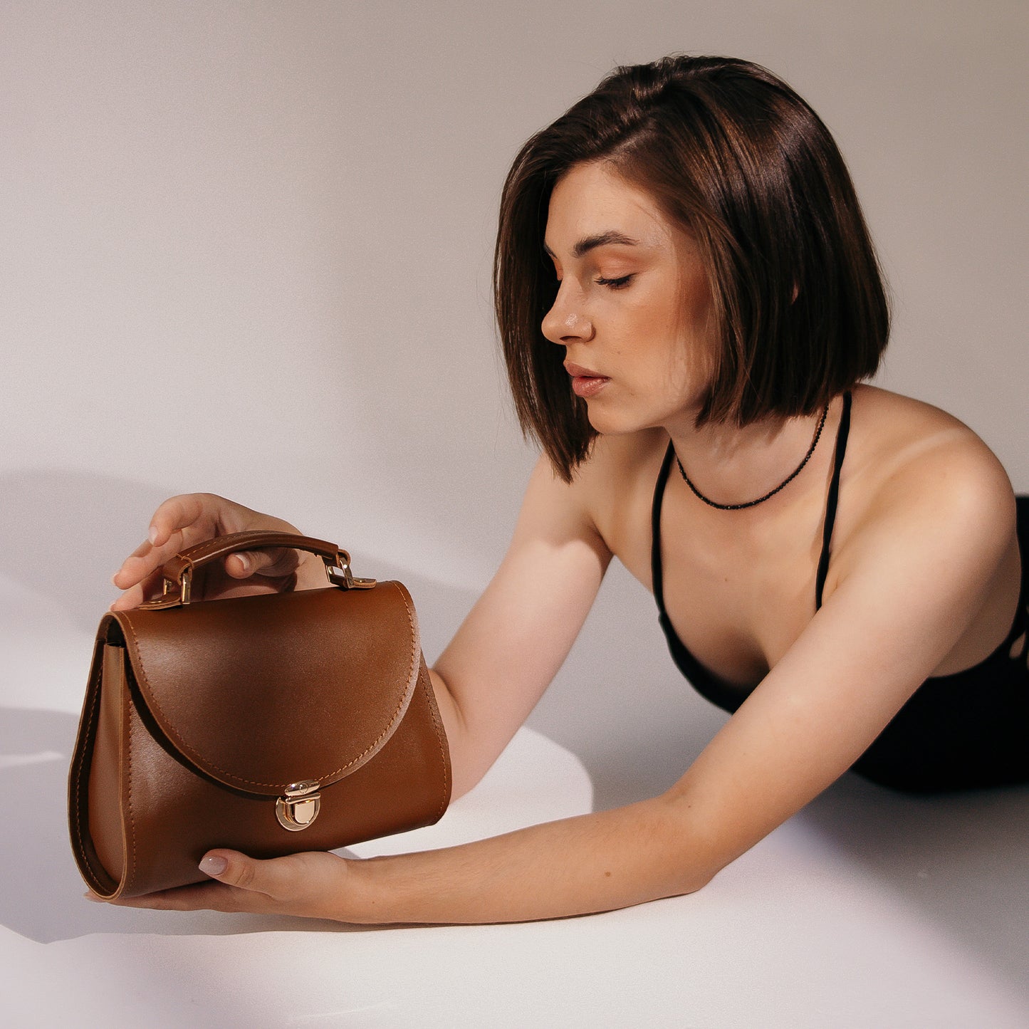 Brown Leather Bag for Women - Pache Taistra - Pache