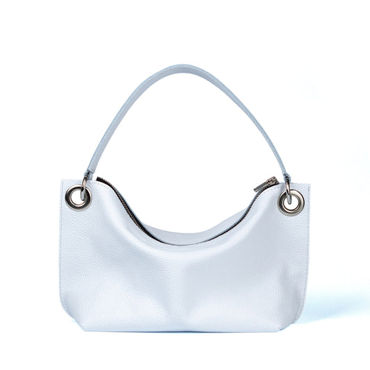 White Soft Leather Bag for Women - Pache Vivere - Pache