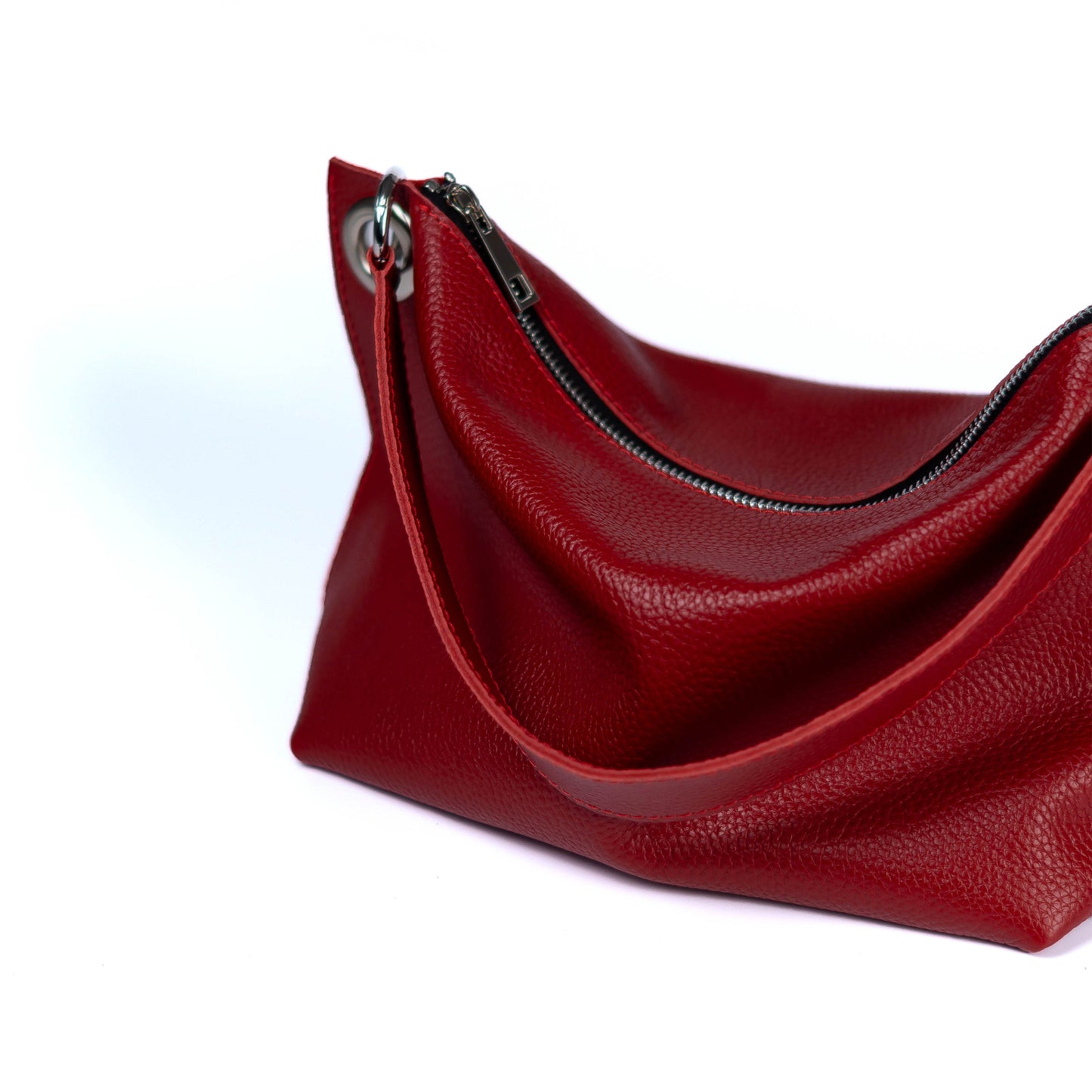 Red Soft Leather Bag for Women - Pache Vivere