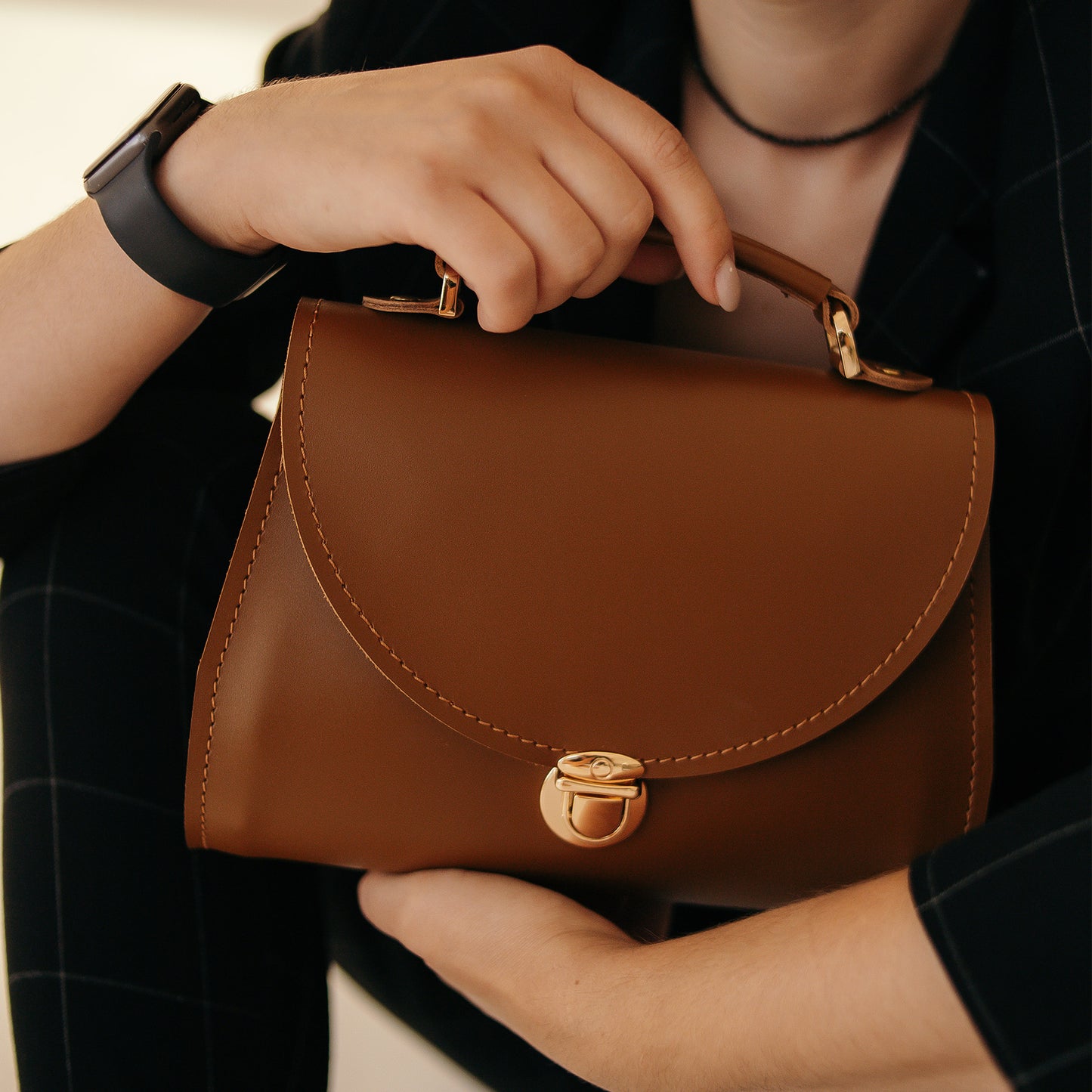 Brown Leather Bag for Women - Pache Taistra - Pache