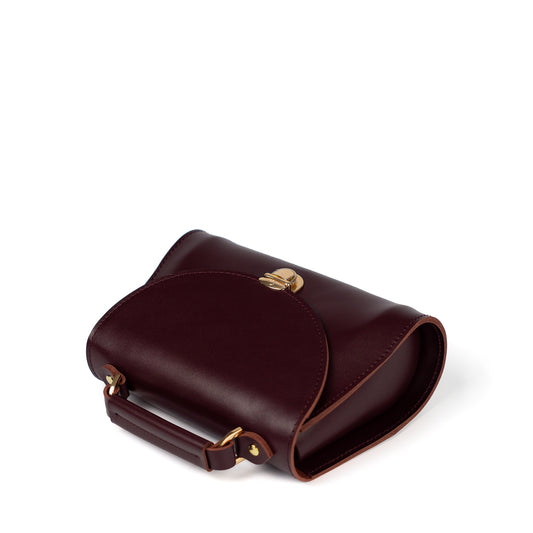 Burgundy Leather Bag for Women - Pache Taistra