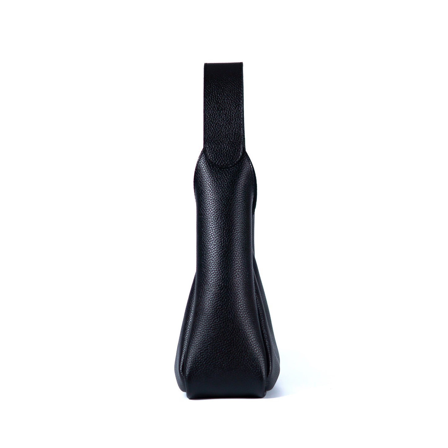 Black Leather Hobo Bag for Women - Pache Torba - Pache