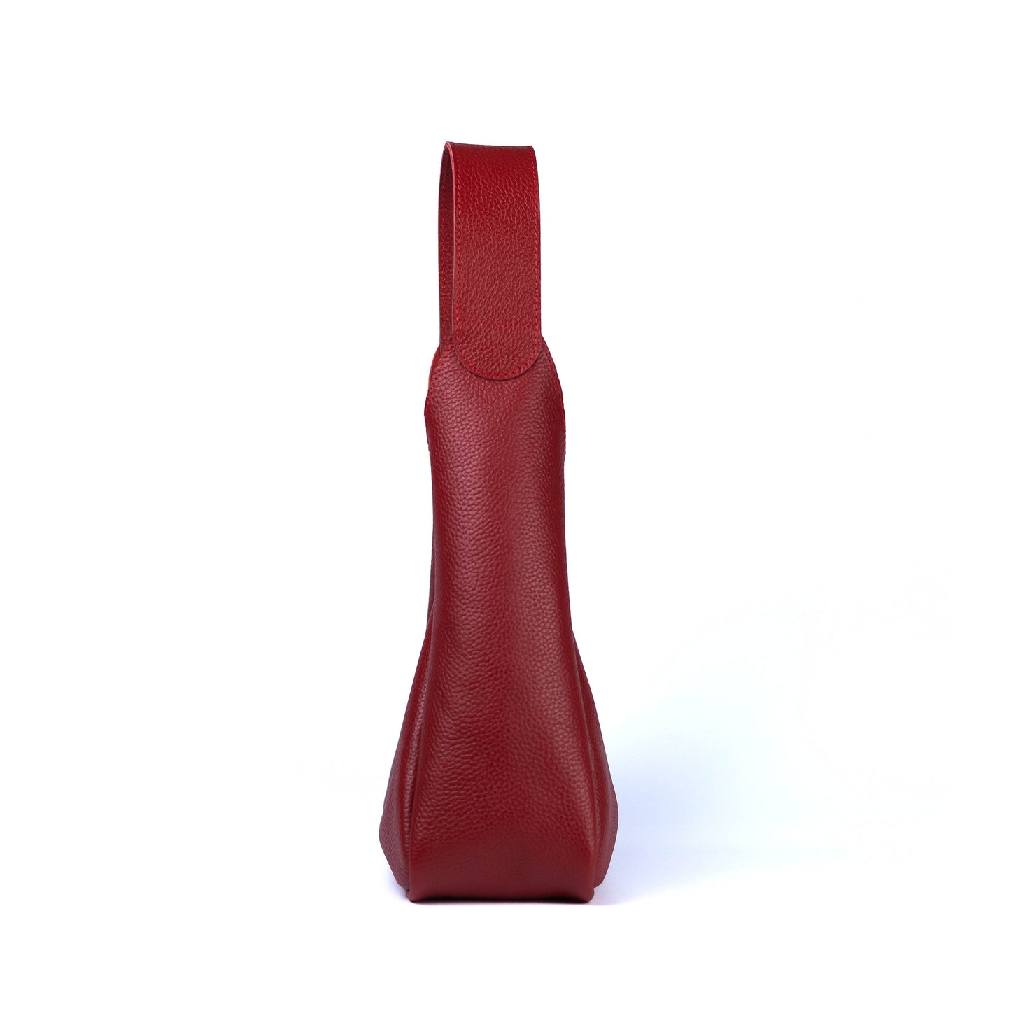 Red Leather Hobo Bag for Women - Pache Torba