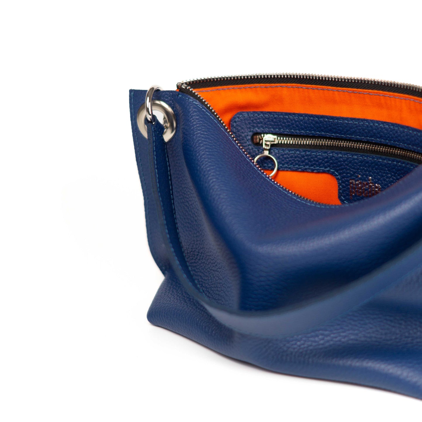 Blue Soft Leather Bag for Women - Pache Vivere