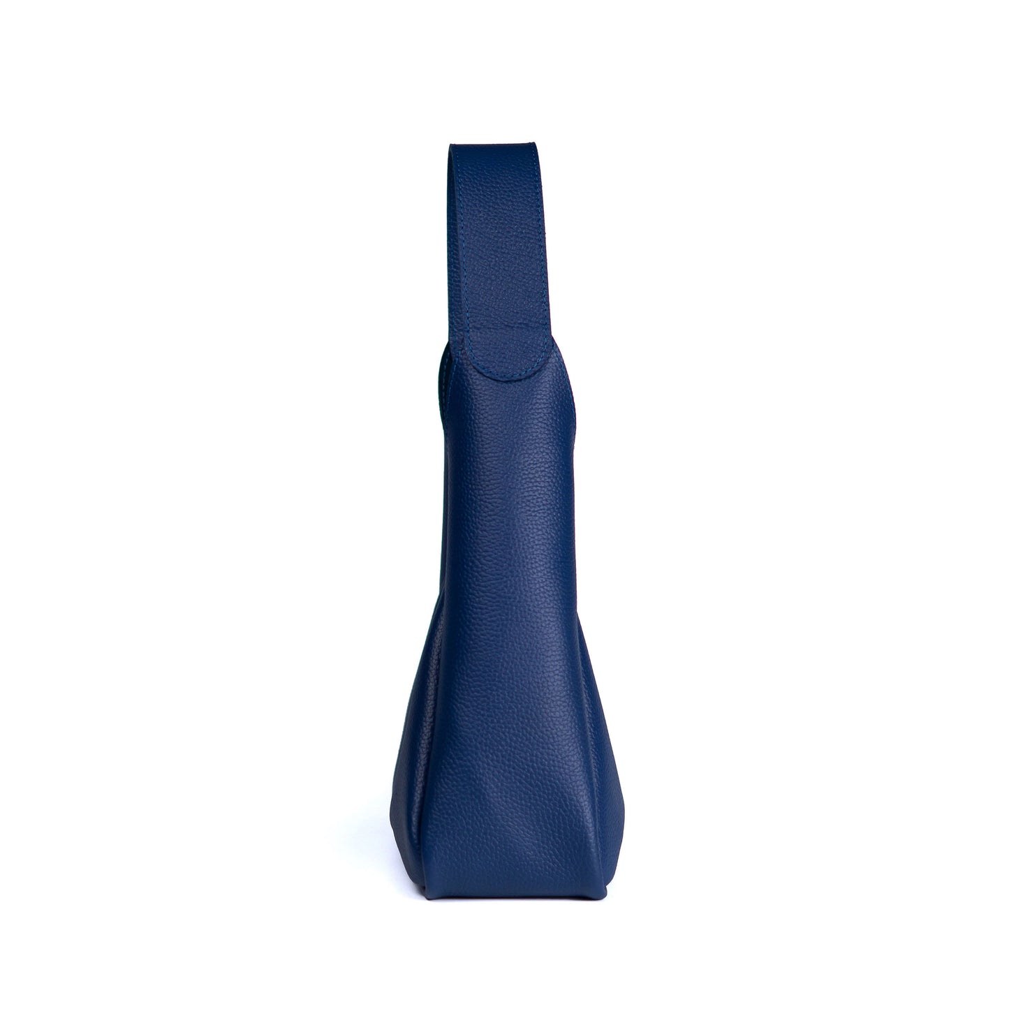 Blue Leather Hobo Bag for Women - Pache Torba