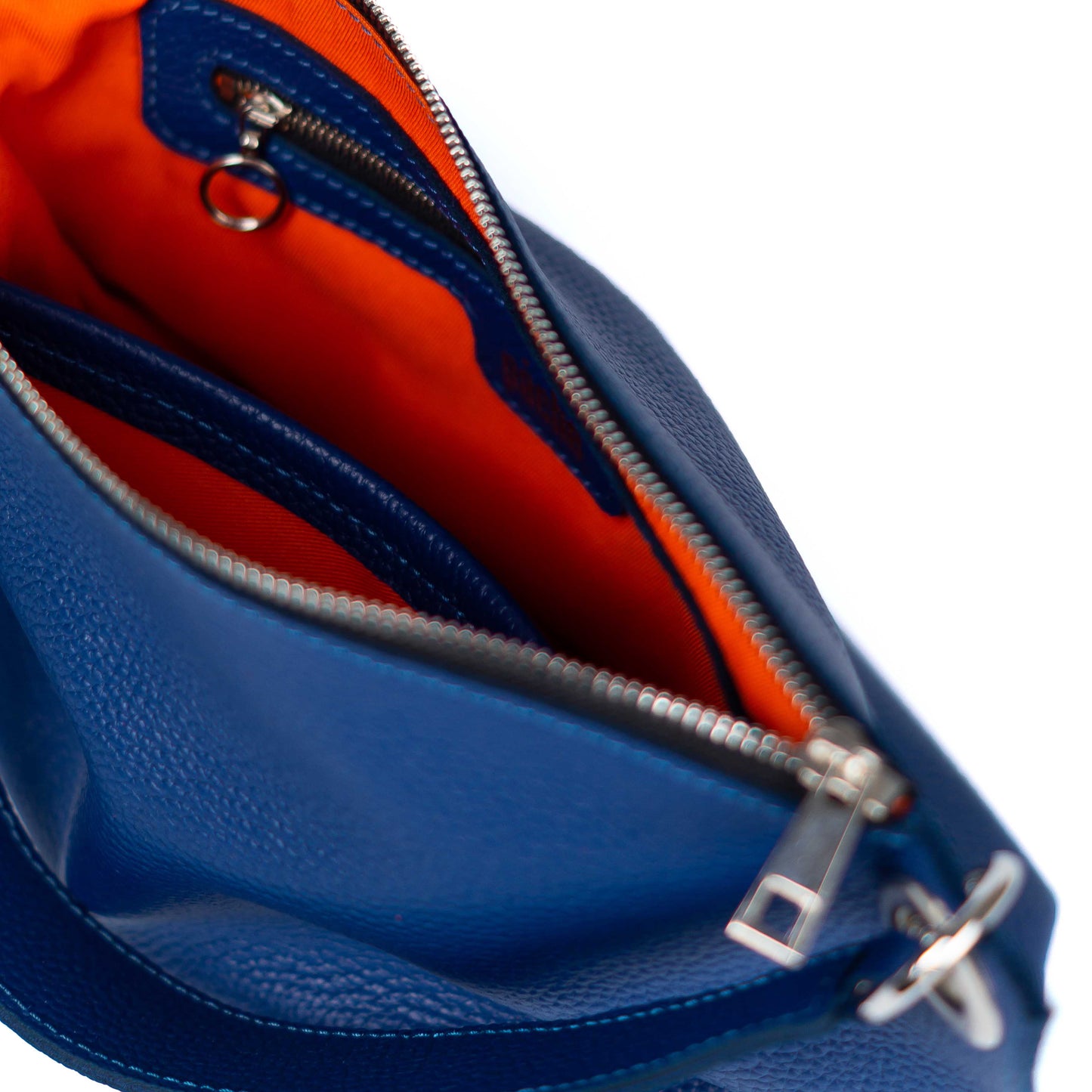 Blue Soft Leather Bag for Women - Pache Vivere