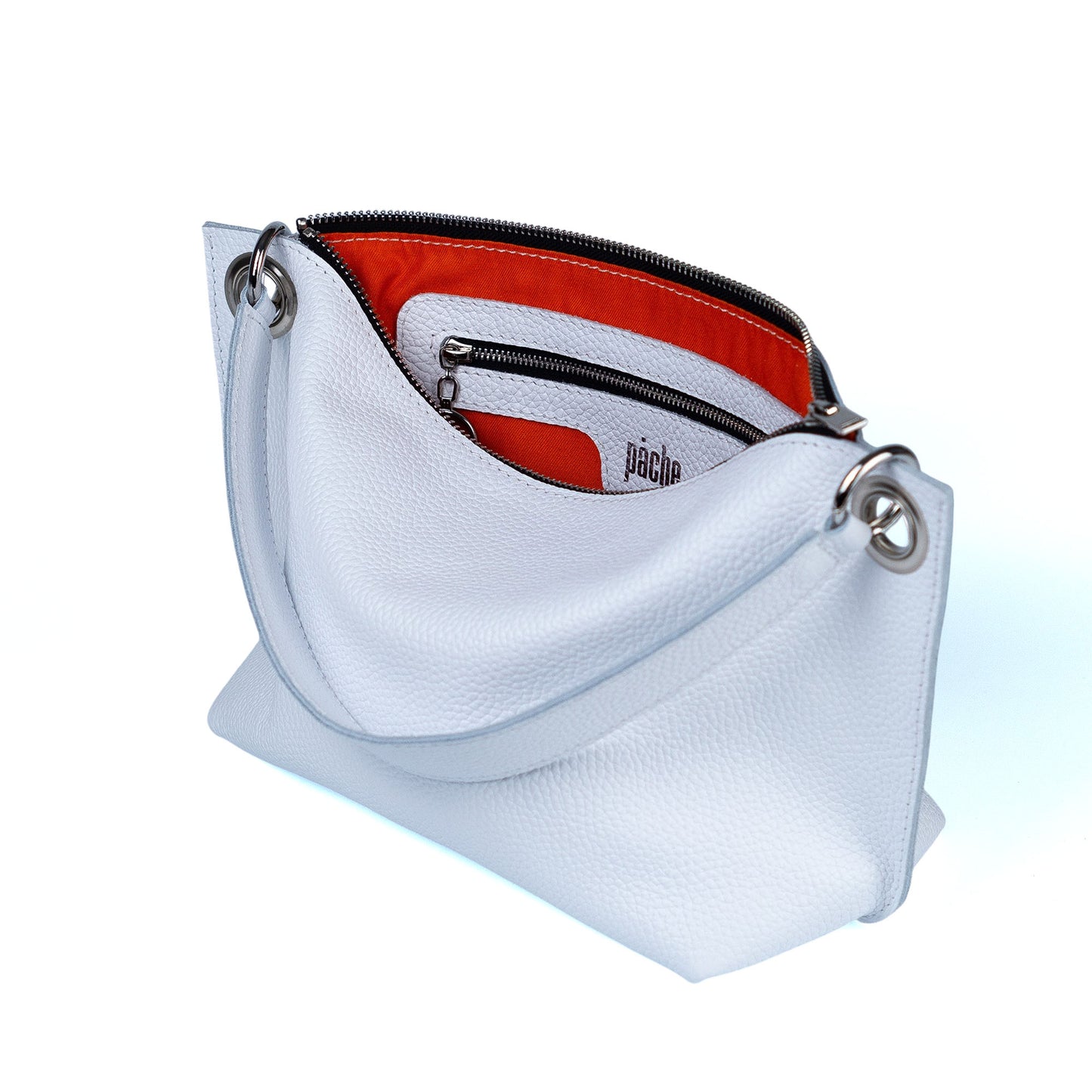 White Soft Leather Bag for Women - Pache Vivere