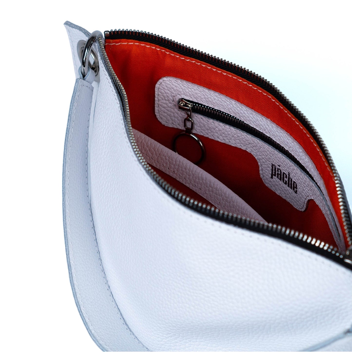 White Soft Leather Bag for Women - Pache Vivere