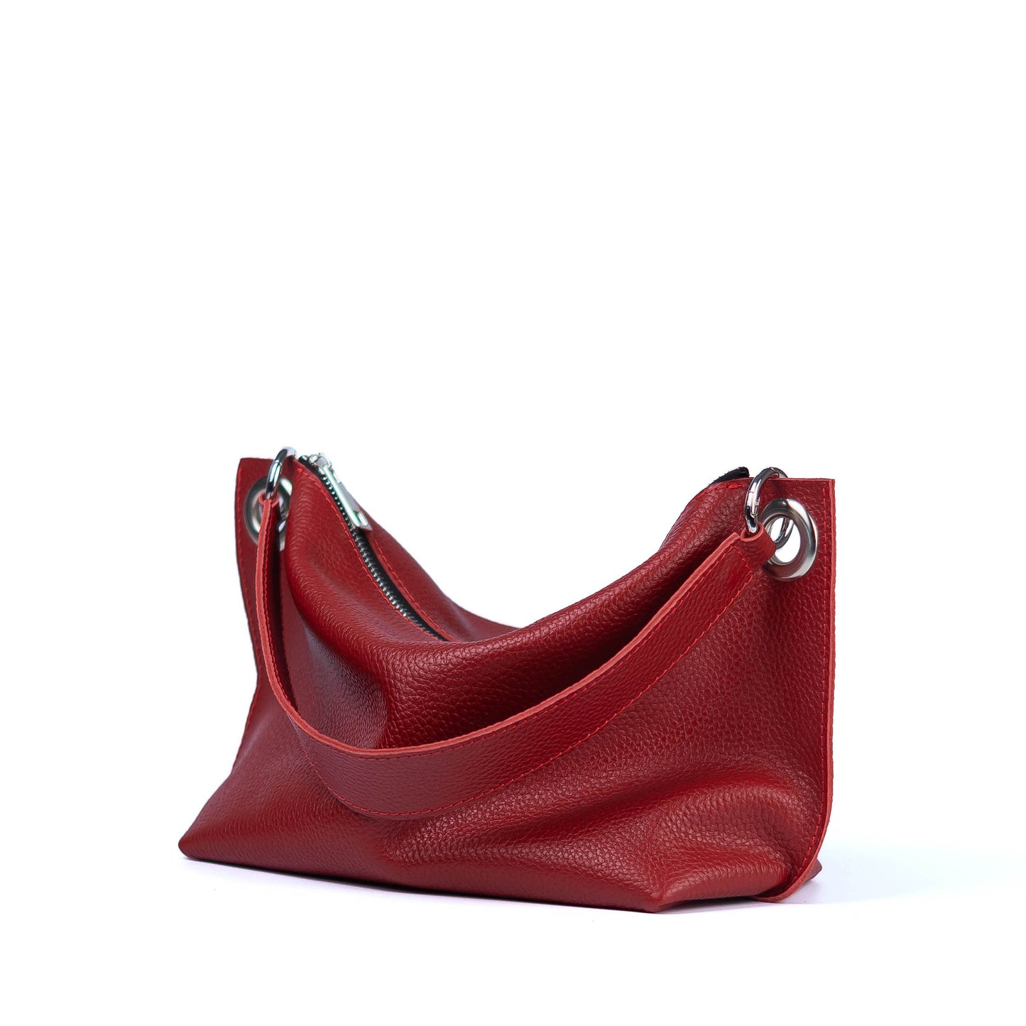 Red Soft Leather Bag for Women - Pache Vivere