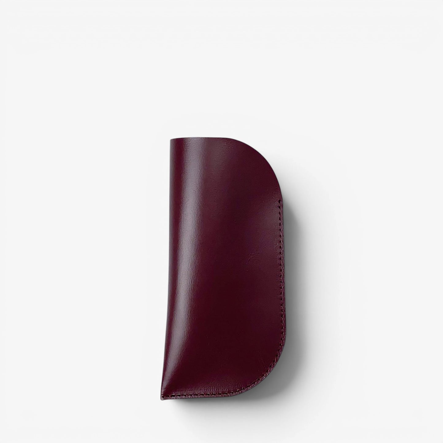 Burgundy Leather Glasses Case - Pache Mili - Pache