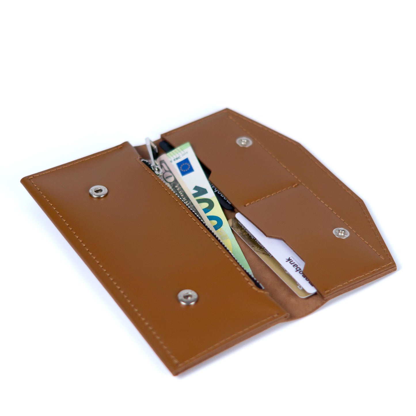 Brown Leather Wallet for Men and Women - Pache Beyra