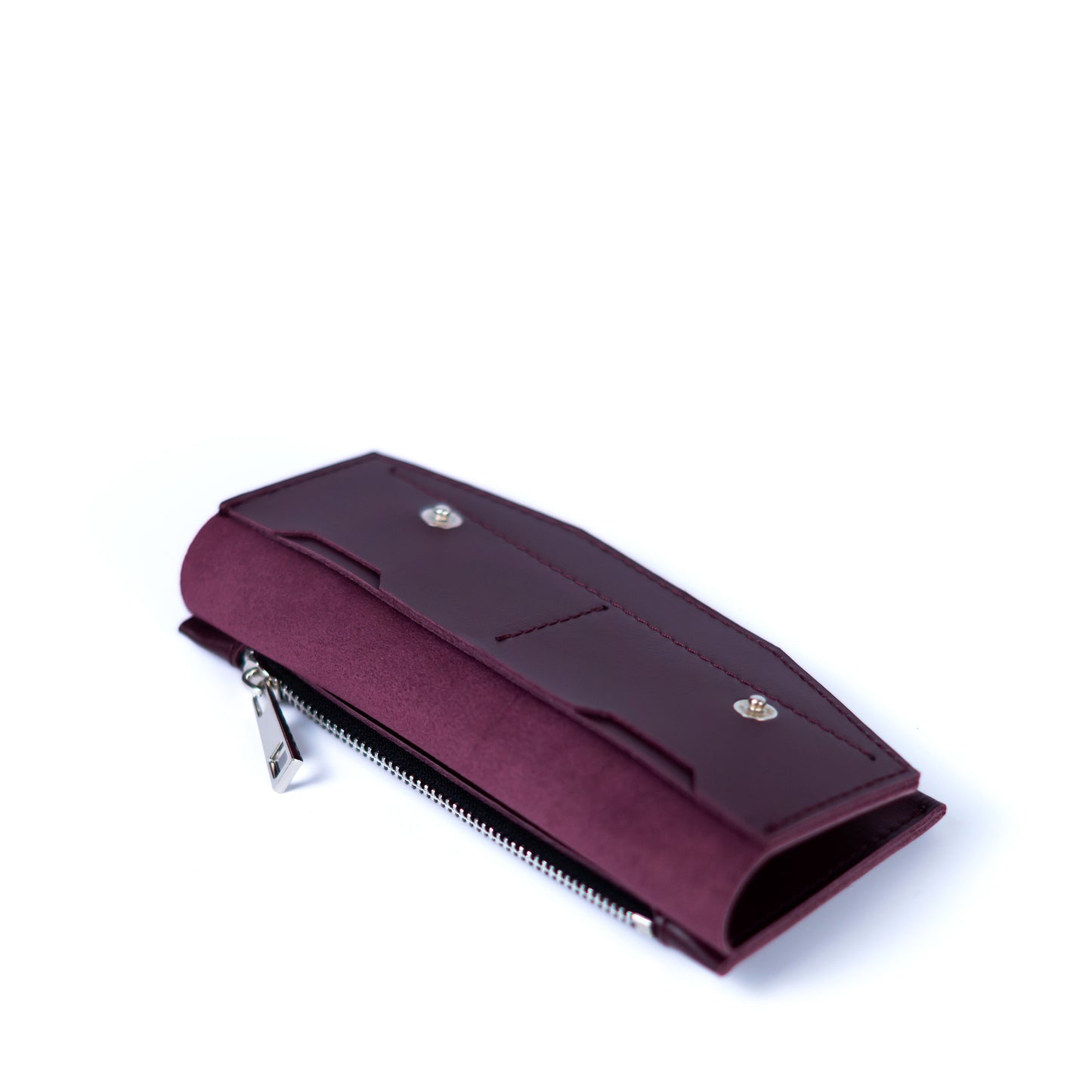 Burgundy Leather Wallet for Men and Women - Pache Beyra