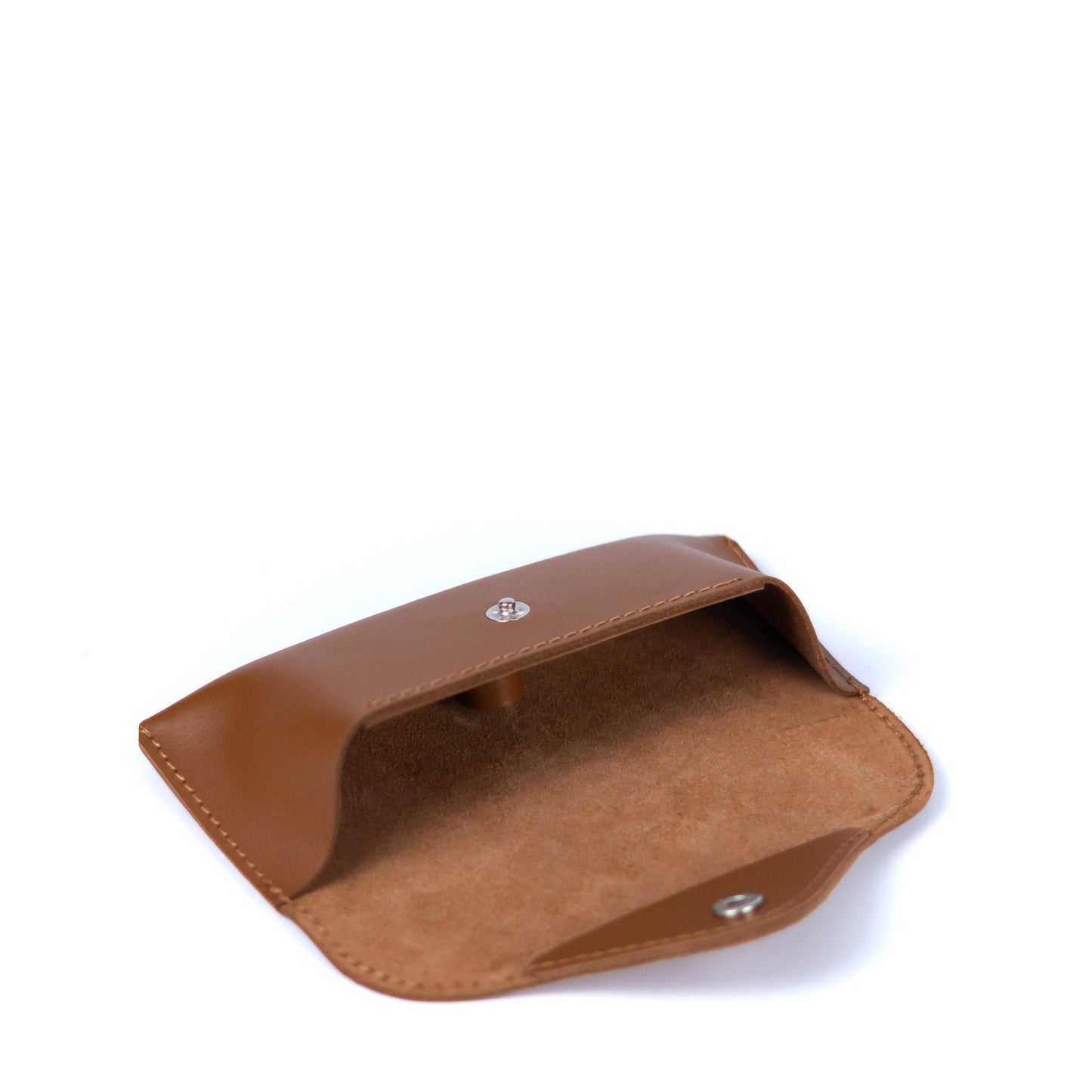 Brown Leather Glasses Case with Clasp - Pache Vista