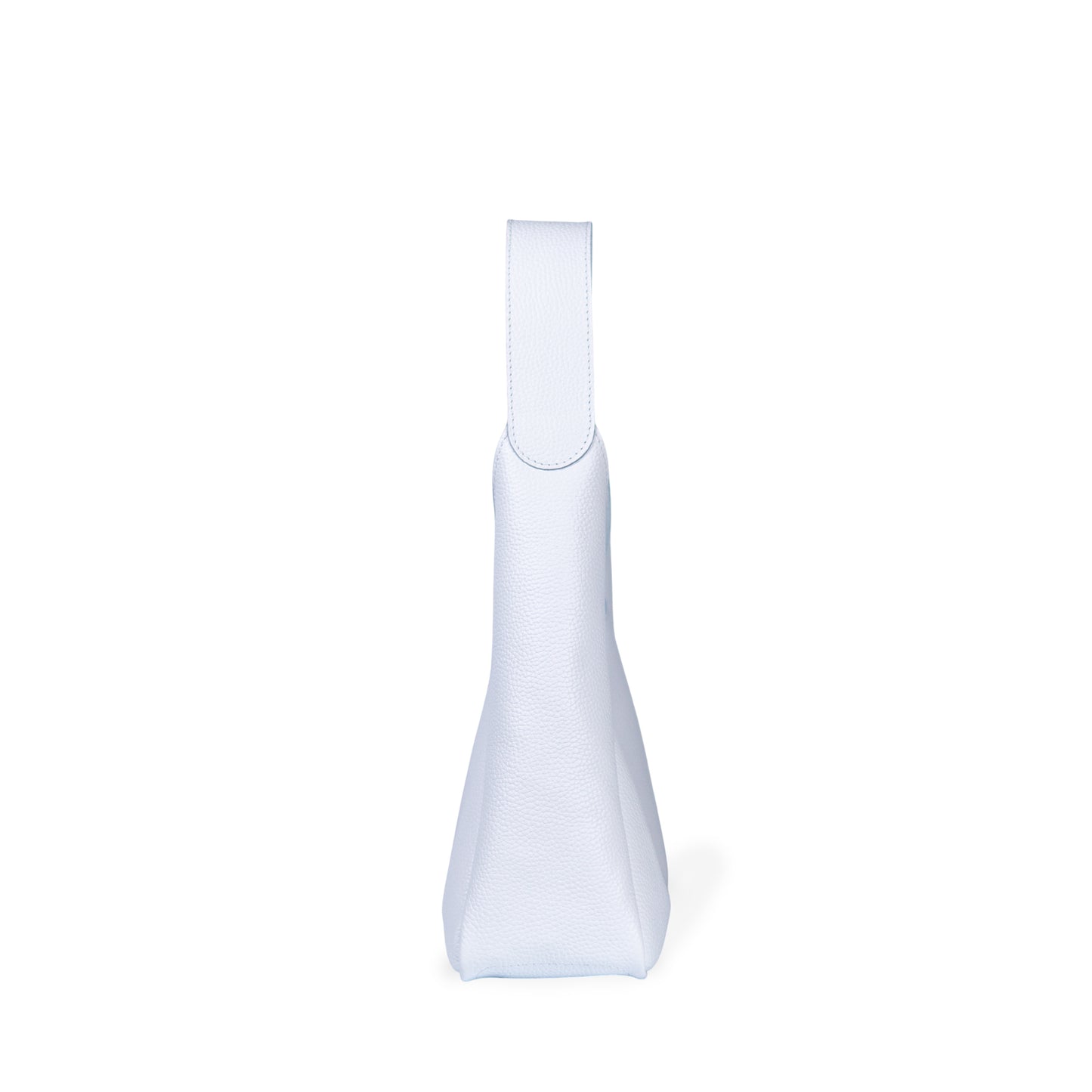 White Leather Hobo Bag for Women - Pache Torba