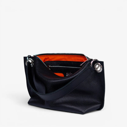 Black Soft Leather Bag for Women - Pache Vivere - Pache