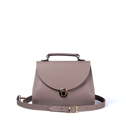 Grey Leather Bag for Women - Pache Taistra