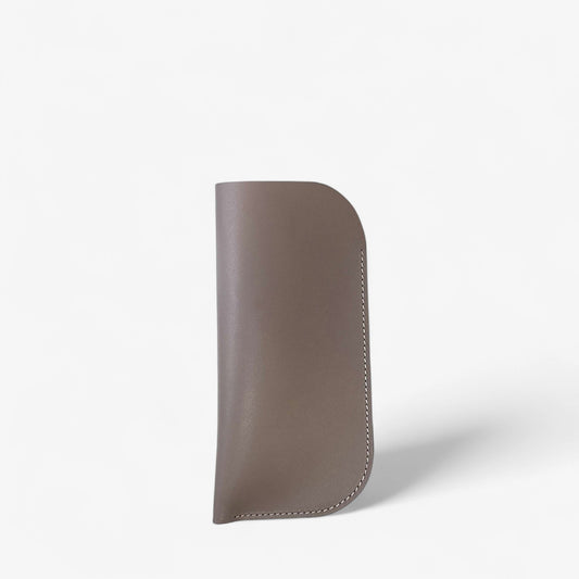 Gray Leather Glasses Case - Pache Mili - Pache