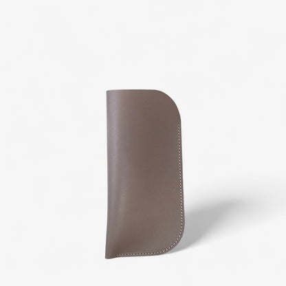 Gray Leather Glasses Case - Pache Mili - Pache
