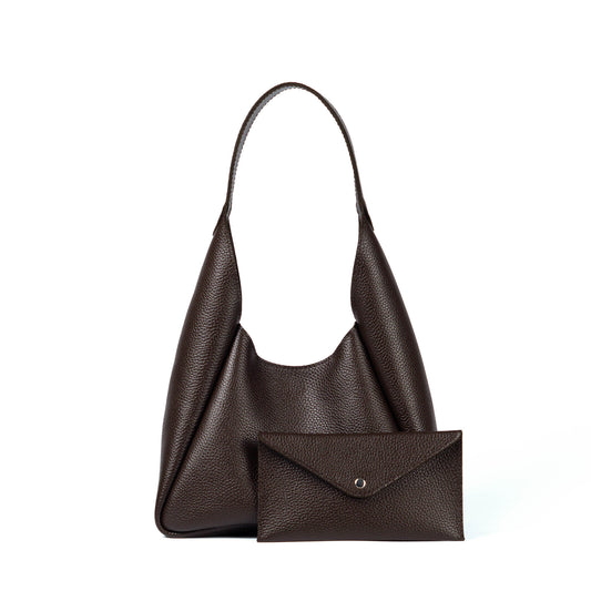 Brown Leather Hobo Bag for Women - Pache Torba