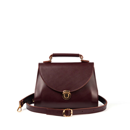 Burgundy Leather Bag for Women - Pache Taistra