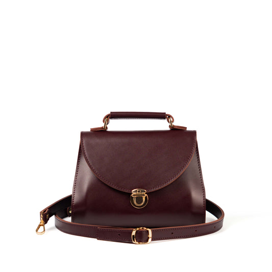 Burgundy Leather Bag for Women - Pache Taistra