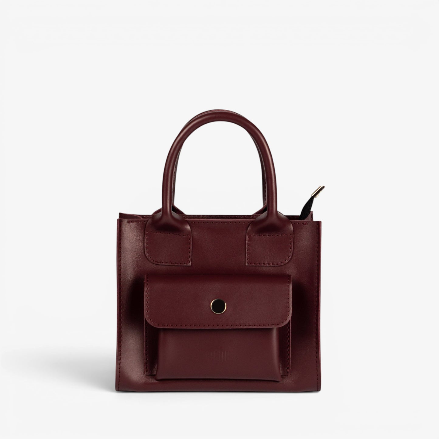 Gray Leather Mini Tote Bag for Women - Pache Sigil - Pache