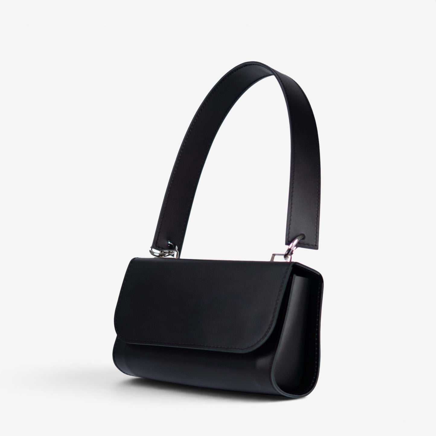 Brown Leather Baguette Bag for Women - Pache Tabala - Pache