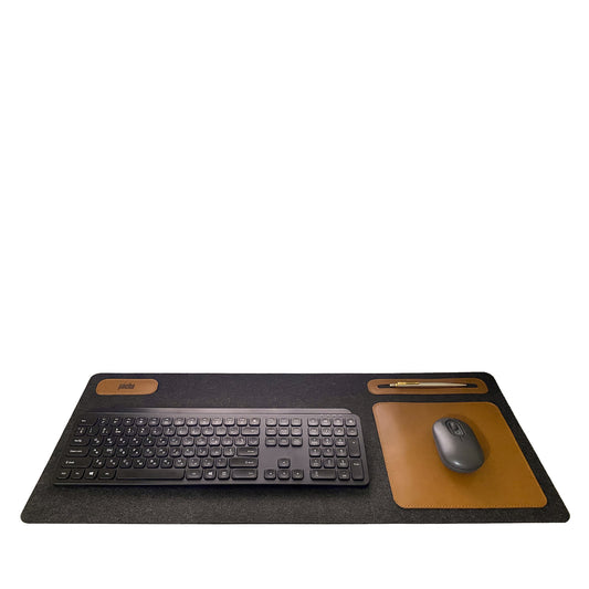 Leather Desk Mat with Felt Base - Office Pad Pache