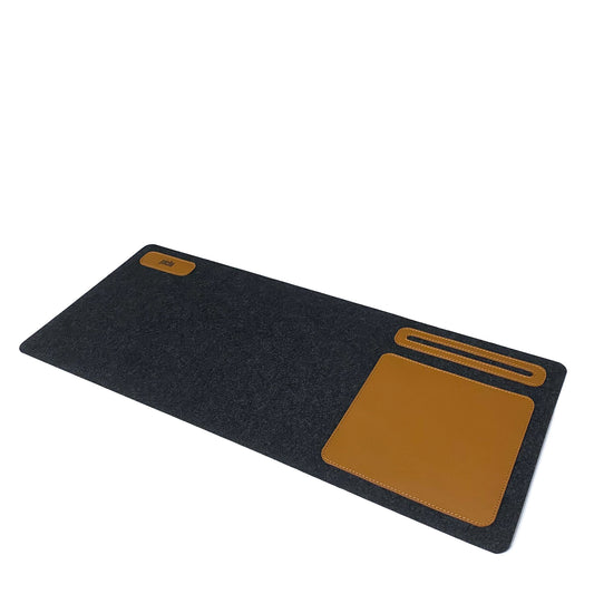 Leather Desk Mat with Felt Base - Office Pad Pache