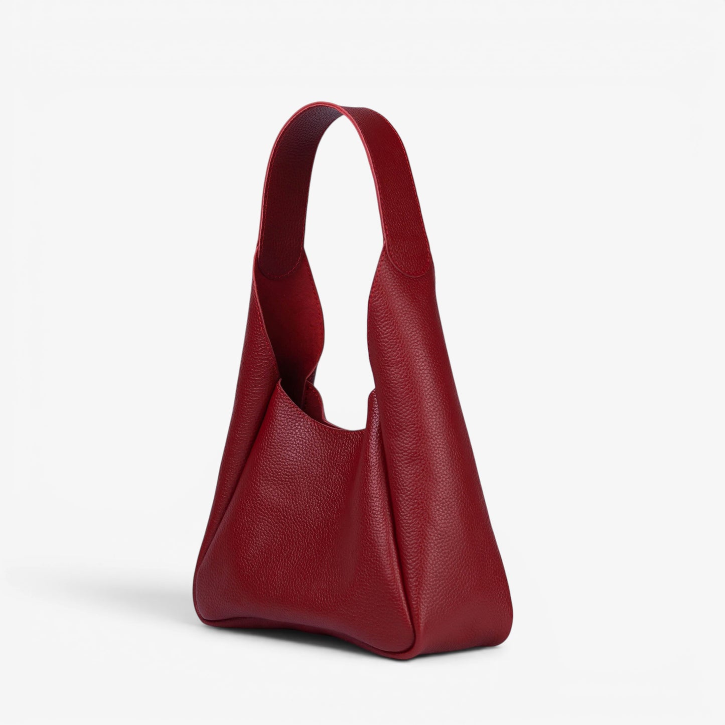 Red Leather Hobo Bag for Women - Pache Torba - Pache