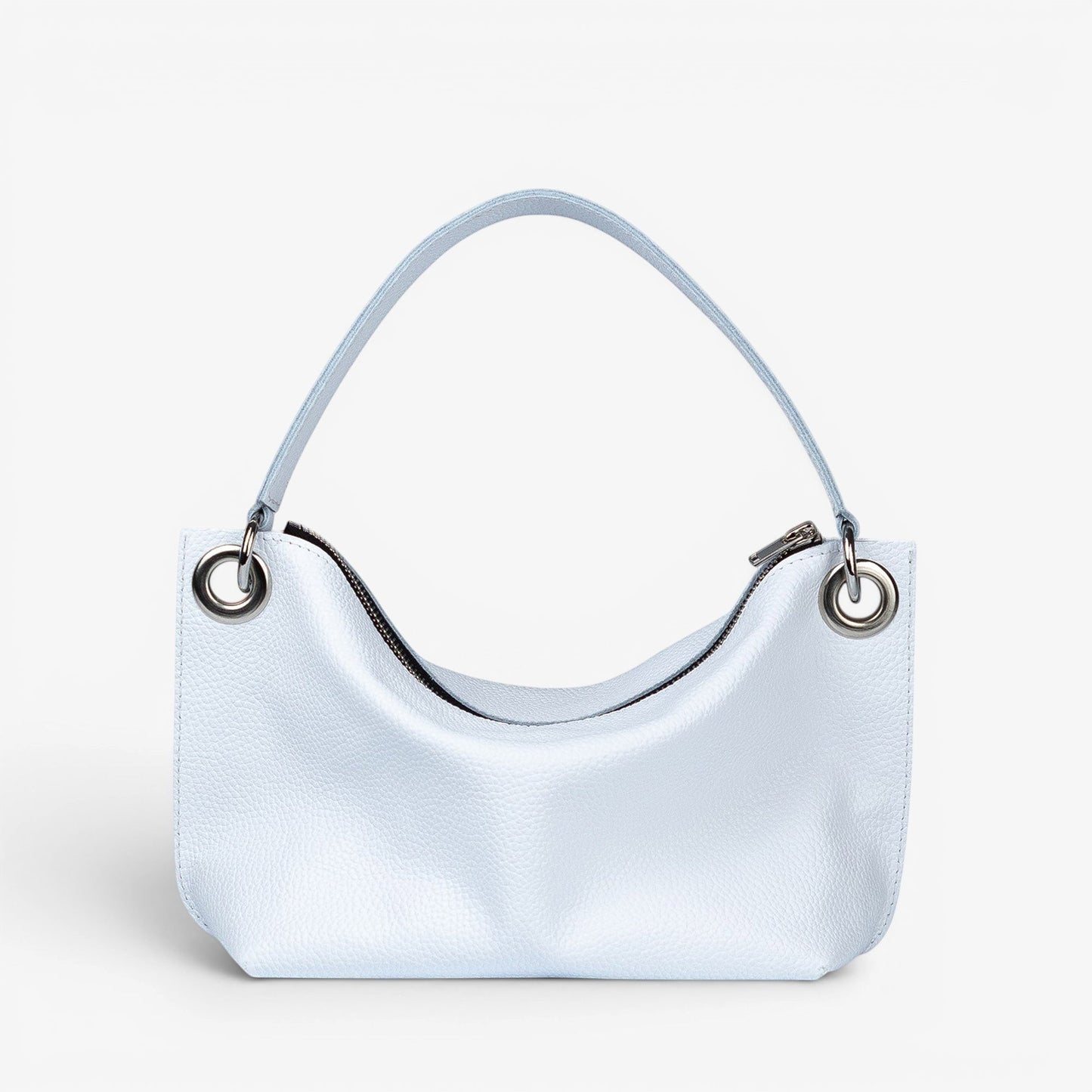 White Soft Leather Bag for Women - Pache Vivere - Pache