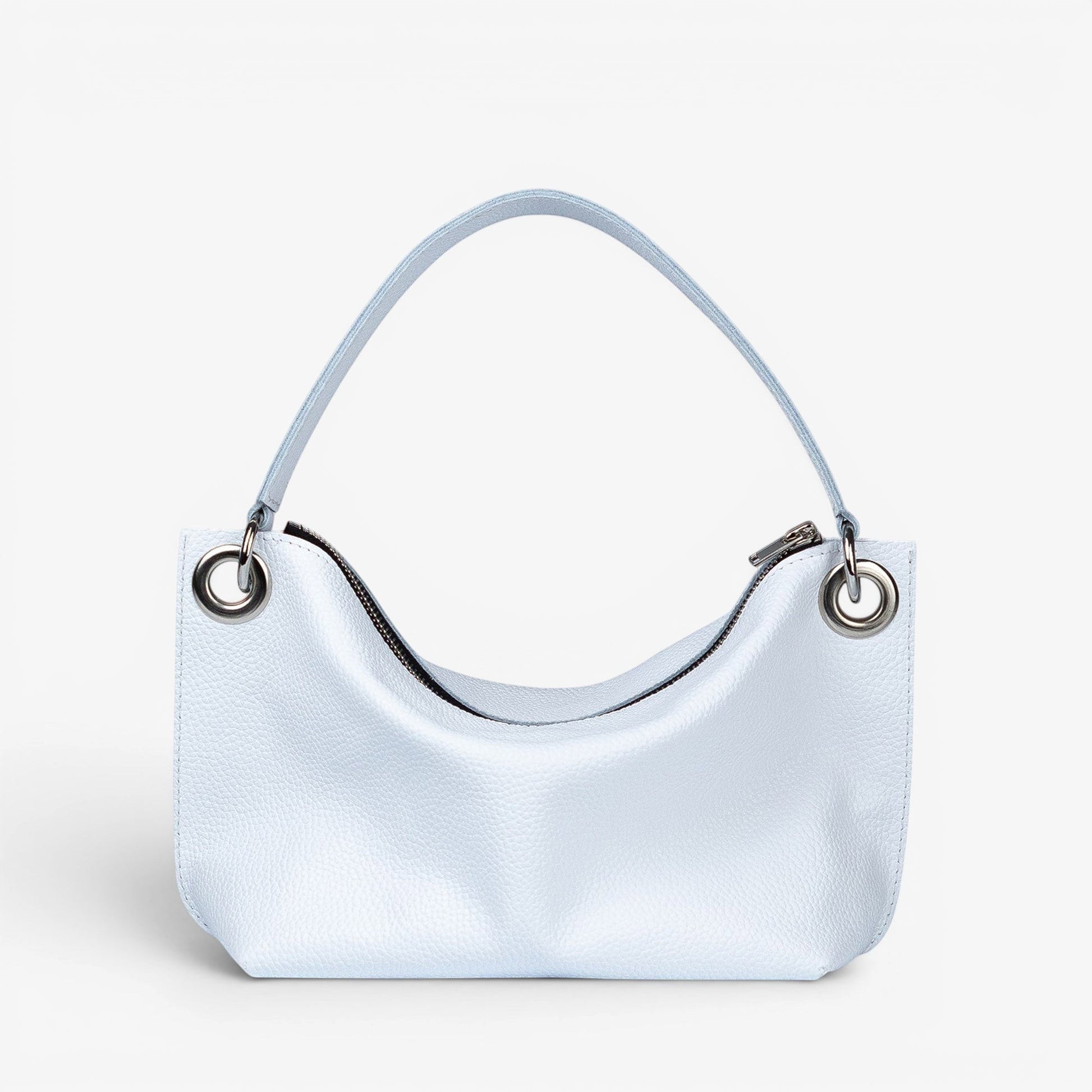 White Soft Leather Bag for Women - Pache Vivere - Pache
