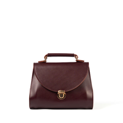 Burgundy Leather Bag for Women - Pache Taistra