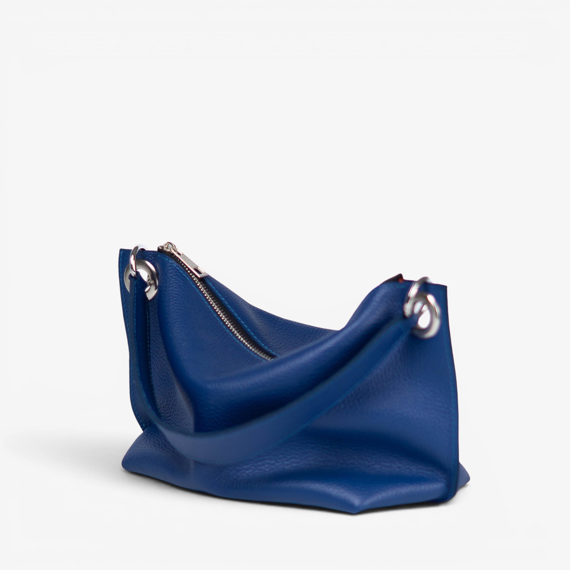 Blue Soft Leather Bag for Women - Pache Vivere - Pache