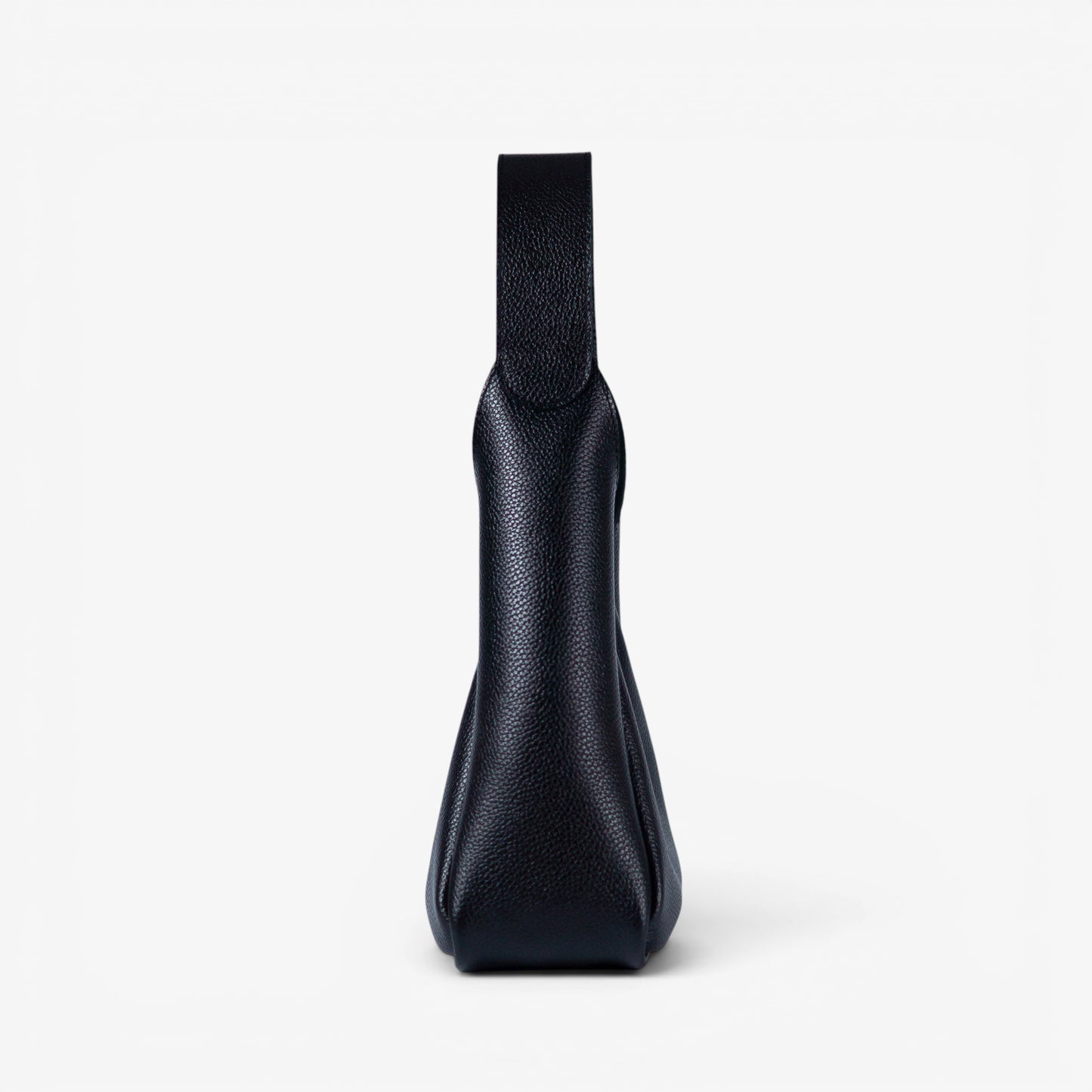 Black Leather Hobo Bag for Women - Pache Torba - Pache