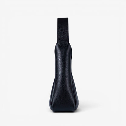 Black Leather Hobo Bag for Women - Pache Torba - Pache
