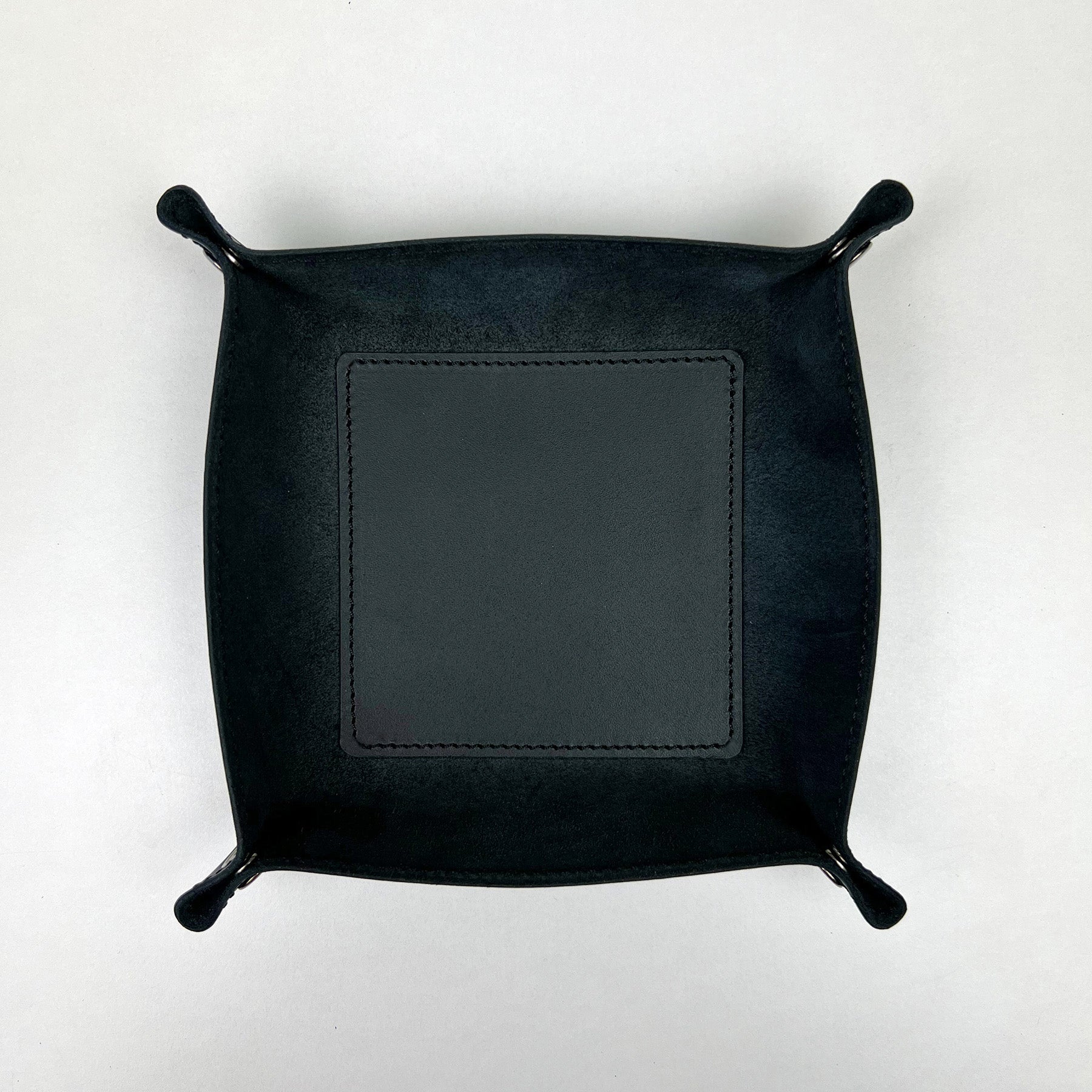 Black Leather Desk Organizer For Keys, Glasses And Small Items - Pache