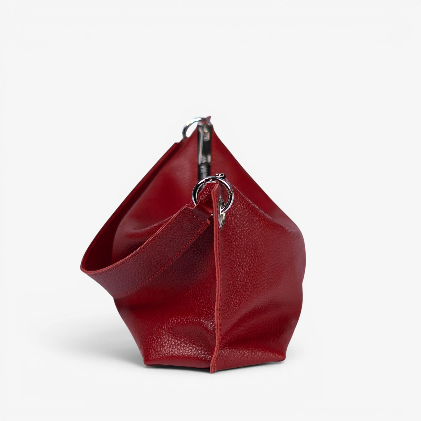 Red Soft Leather Bag for Women - Pache Vivere - Pache