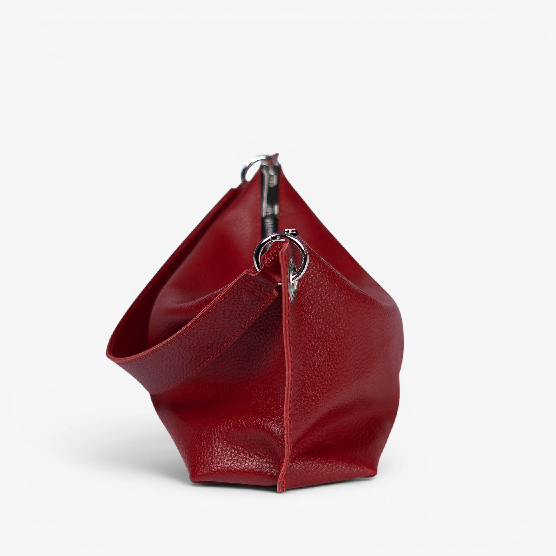 Red Soft Leather Bag for Women - Pache Vivere - Pache