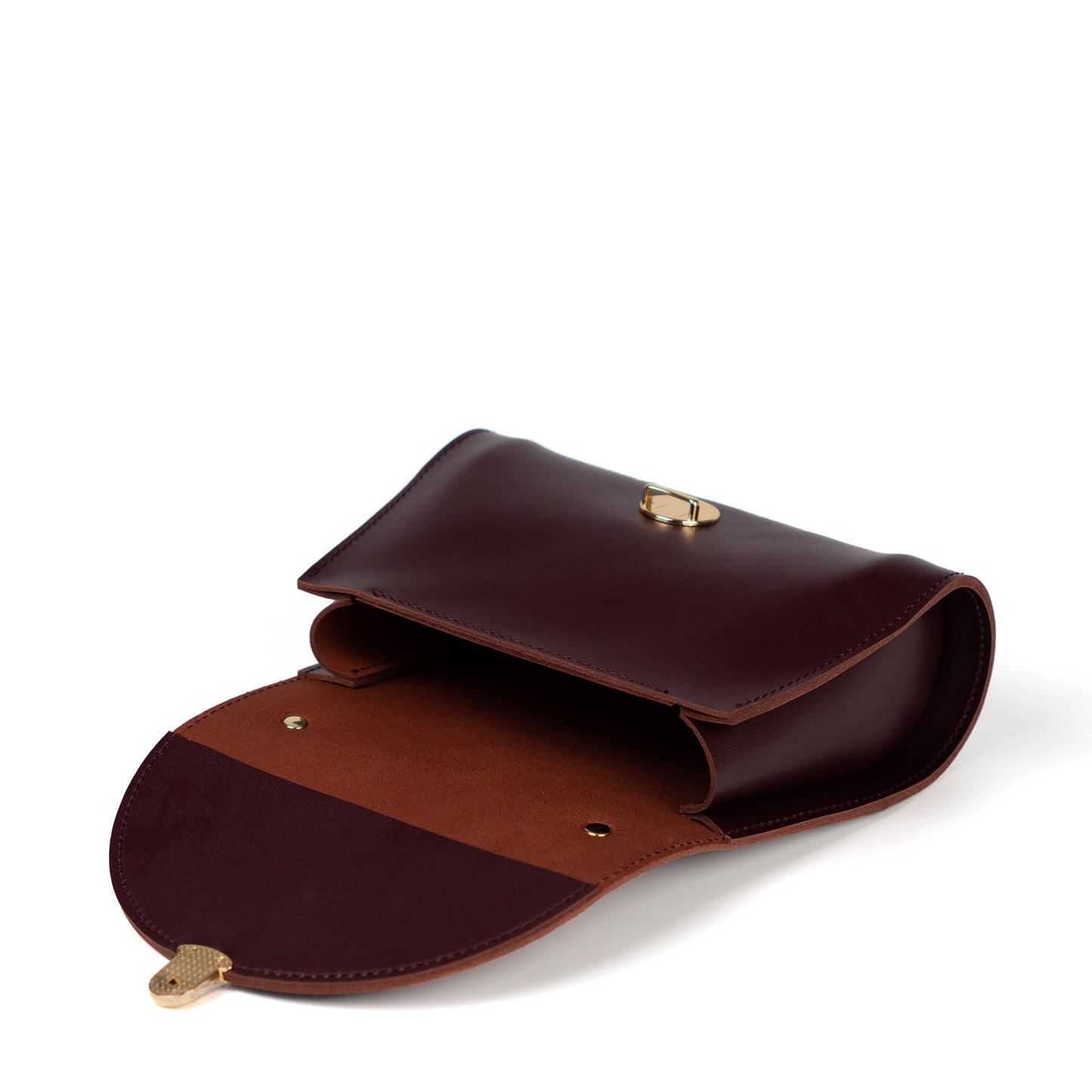 Burgundy Leather Bag for Women - Pache Taistra