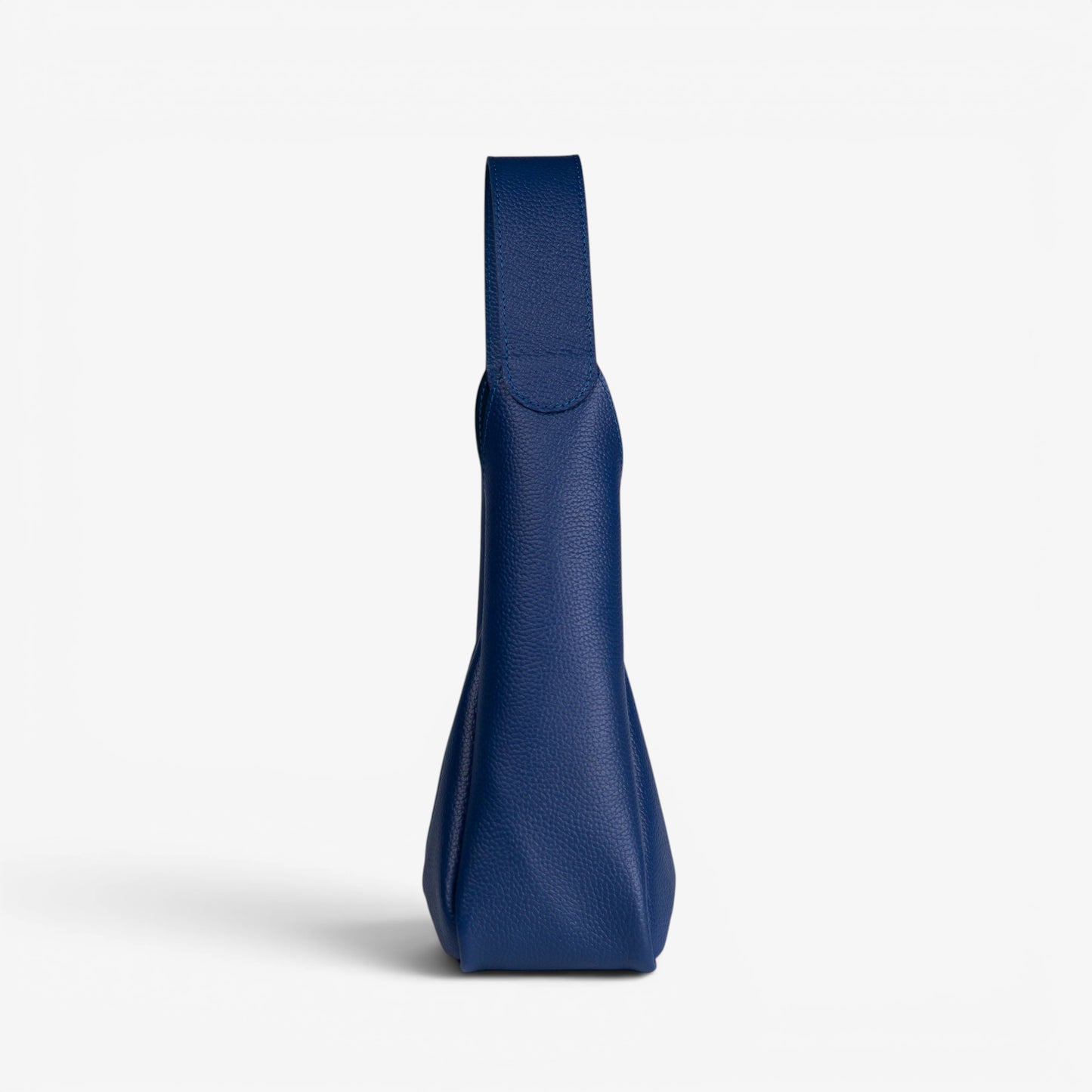 Blue Leather Hobo Bag for Women - Pache Torba - Pache