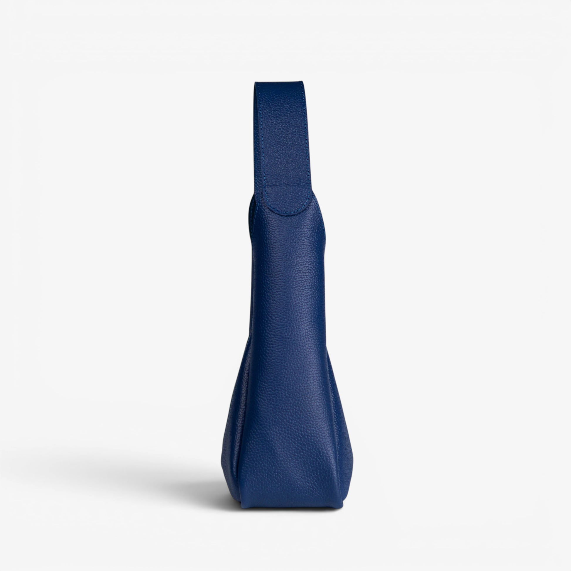 Blue Leather Hobo Bag for Women - Pache Torba - Pache