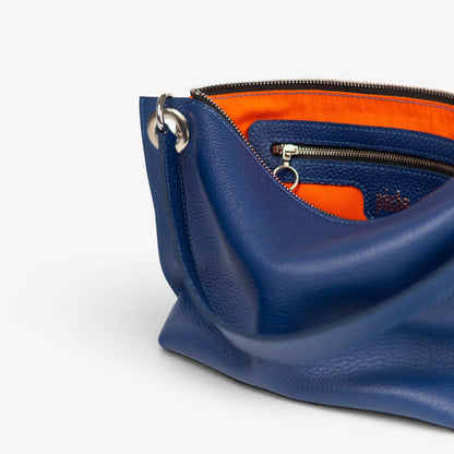 Blue Soft Leather Bag for Women - Pache Vivere - Pache