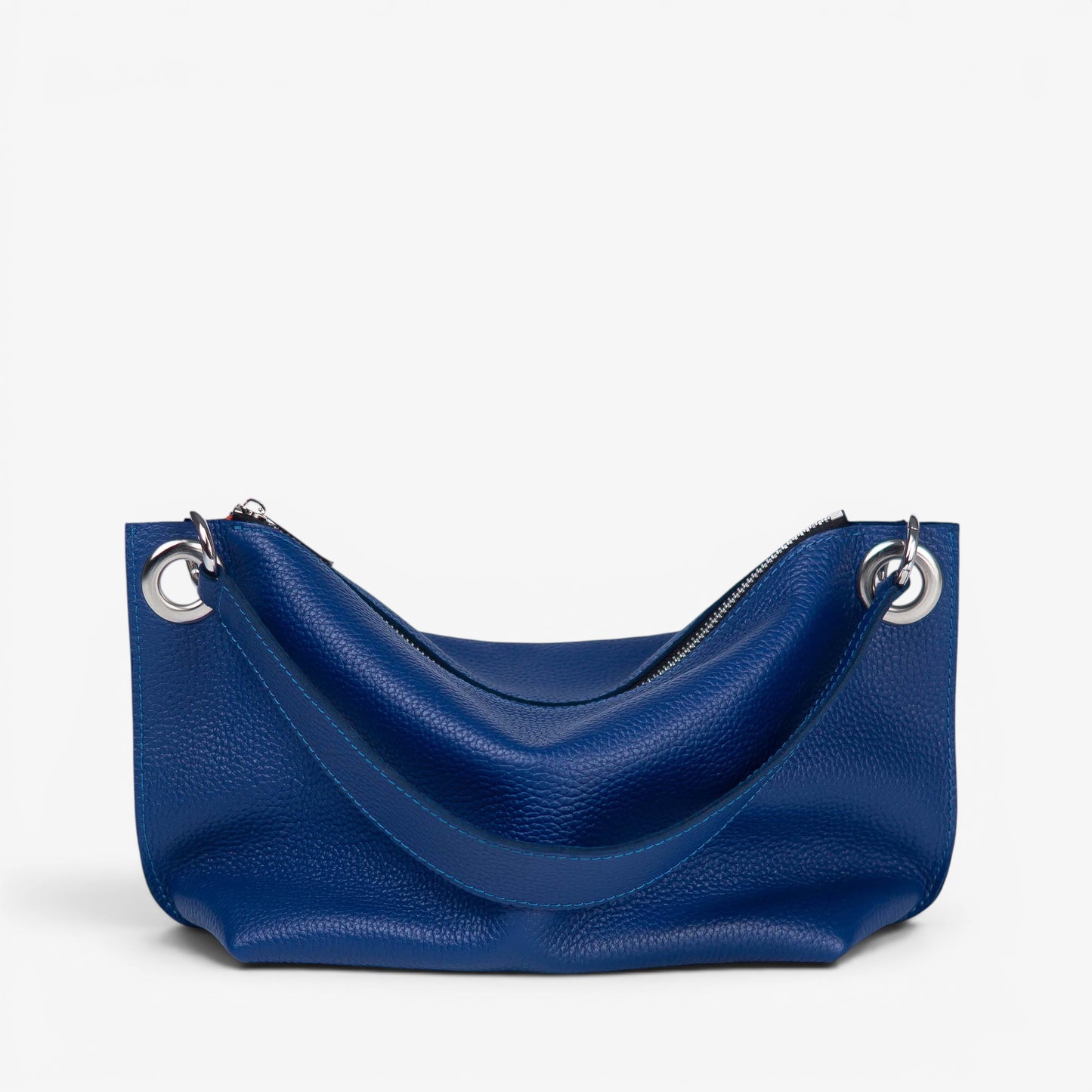 Blue Soft Leather Bag for Women - Pache Vivere - Pache