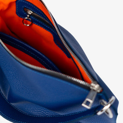 Blue Soft Leather Bag for Women - Pache Vivere - Pache