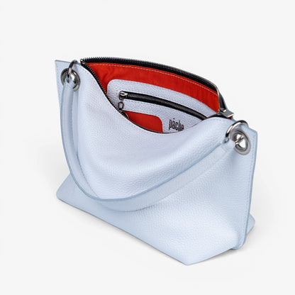 White Soft Leather Bag for Women - Pache Vivere - Pache