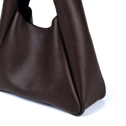 Brown Leather Hobo Bag for Women - Pache Torba